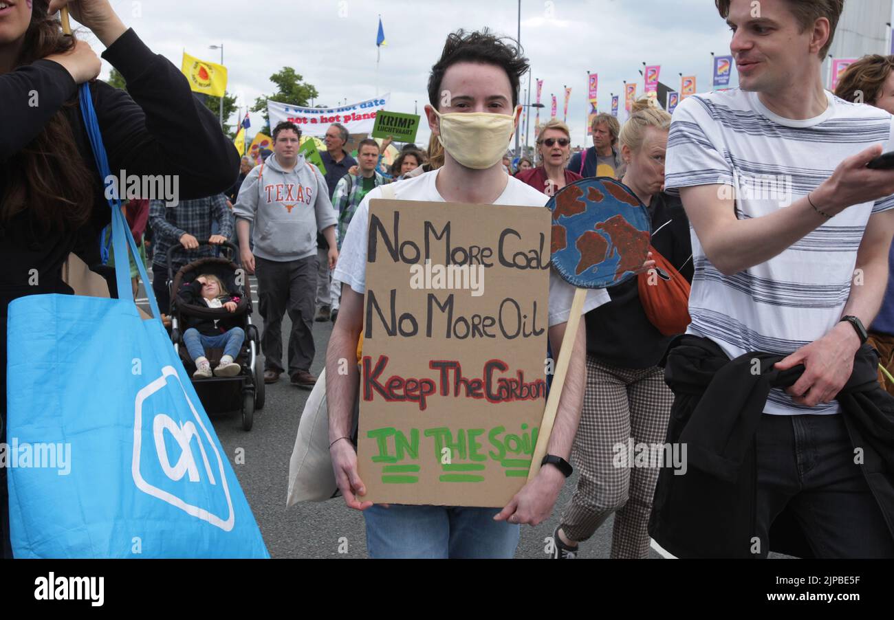 Climate March Protest, Rotterdam, Netherlands Stock Photo