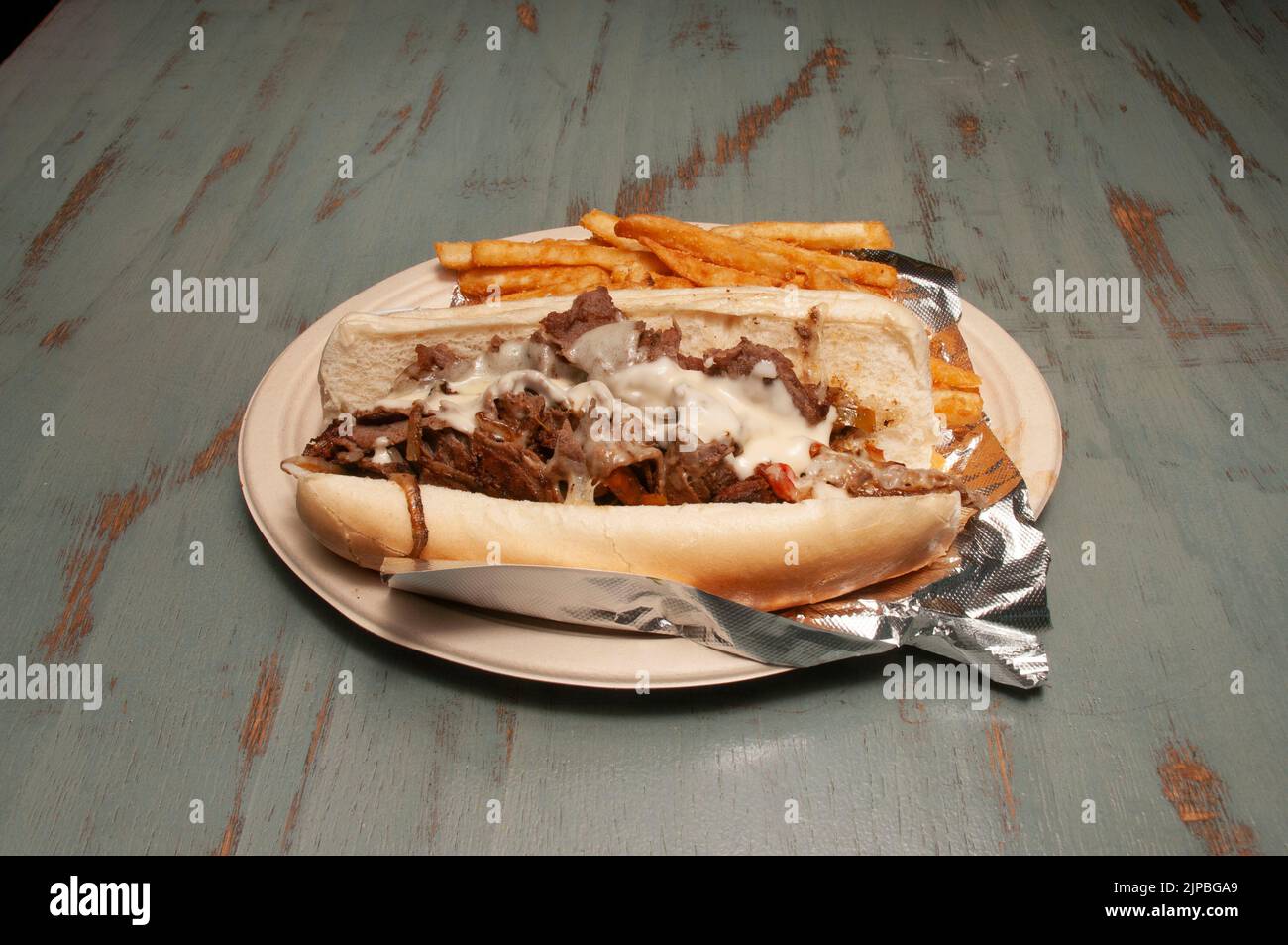 Delicious American cuisine known as the Philly Cheesesteak Stock Photo Alamy