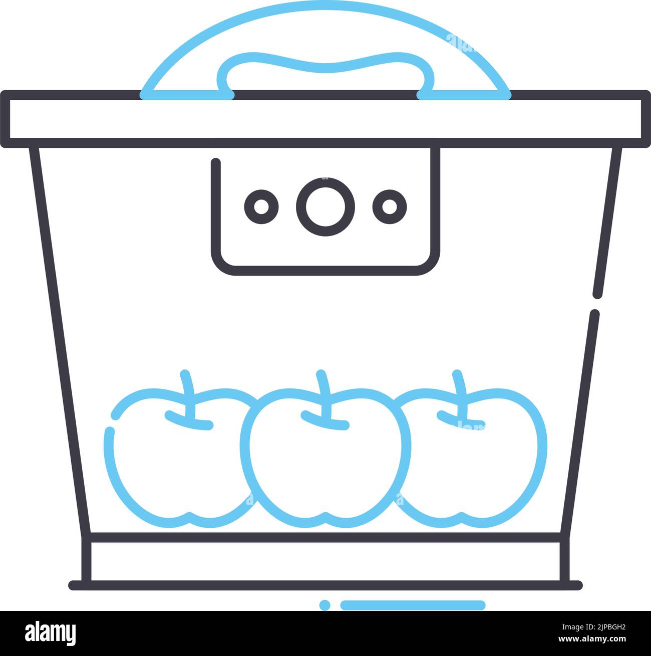food processor line icon, outline symbol, vector illustration, concept