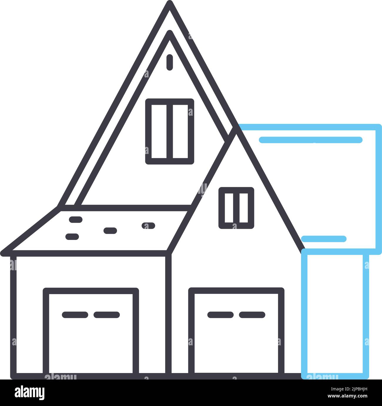 house line icon, outline symbol, vector illustration, concept sign ...