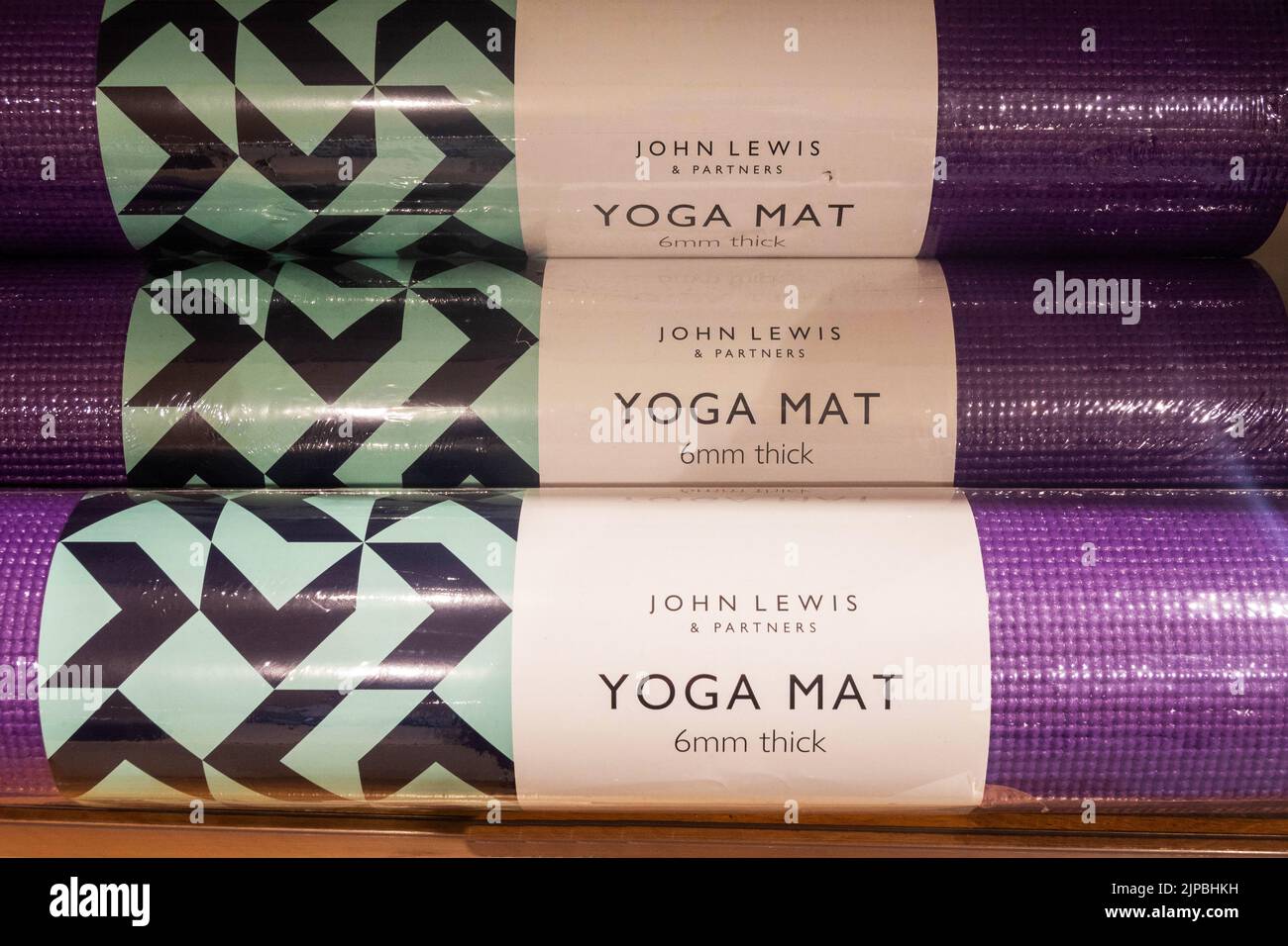 Yoga mats for sale at John Lewis in Liverpool ONE Stock Photo Alamy