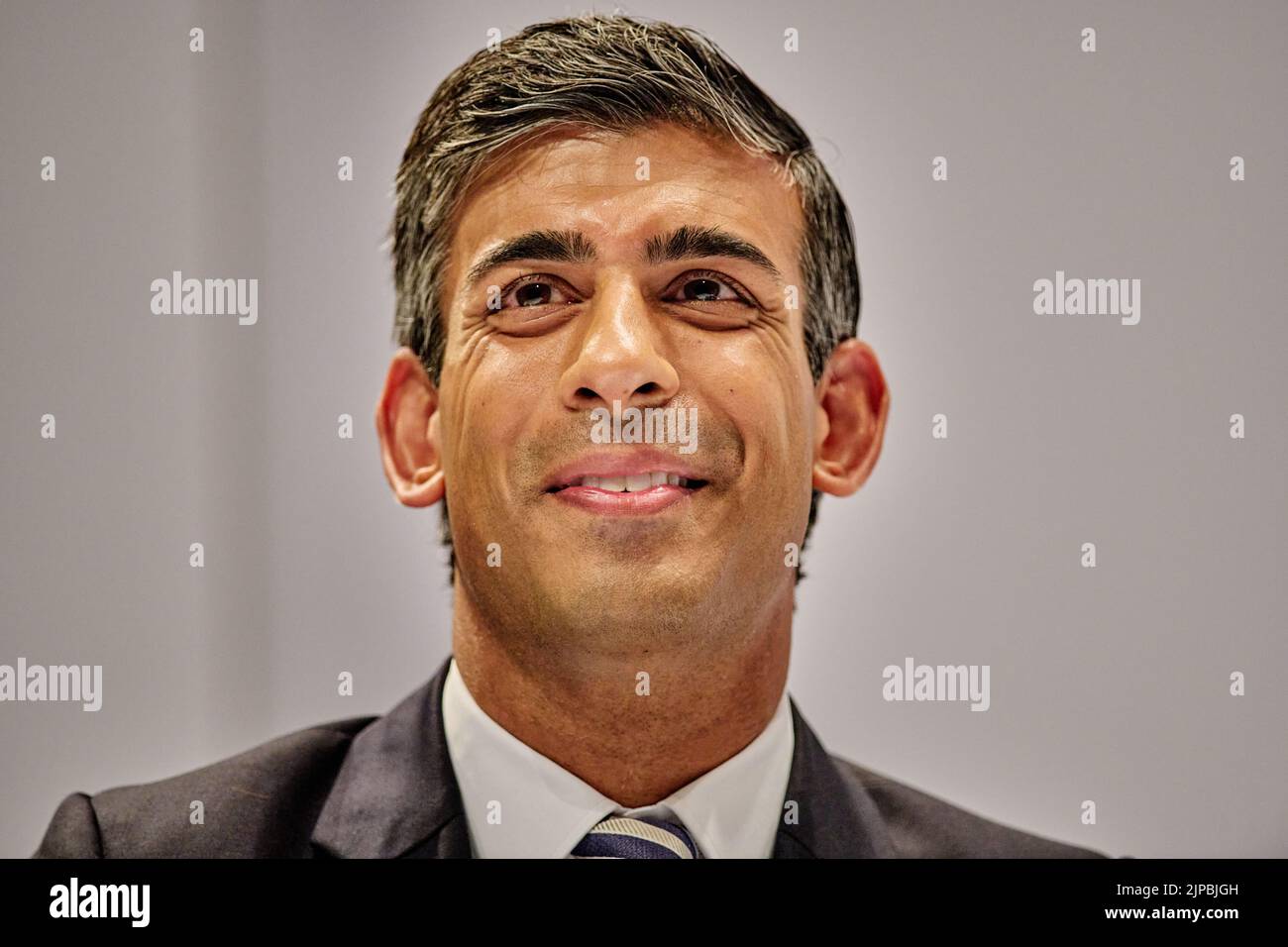 Perth Scotland, UK 16 August 2022. Rishi Sunak at the Conservative Party leadership hustings in the Perth Concert Hall. credit sst/alamy live news Stock Photo