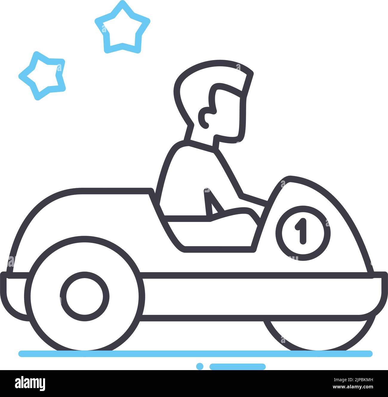 Kart race.ai Royalty Free Stock SVG Vector and Clip Art