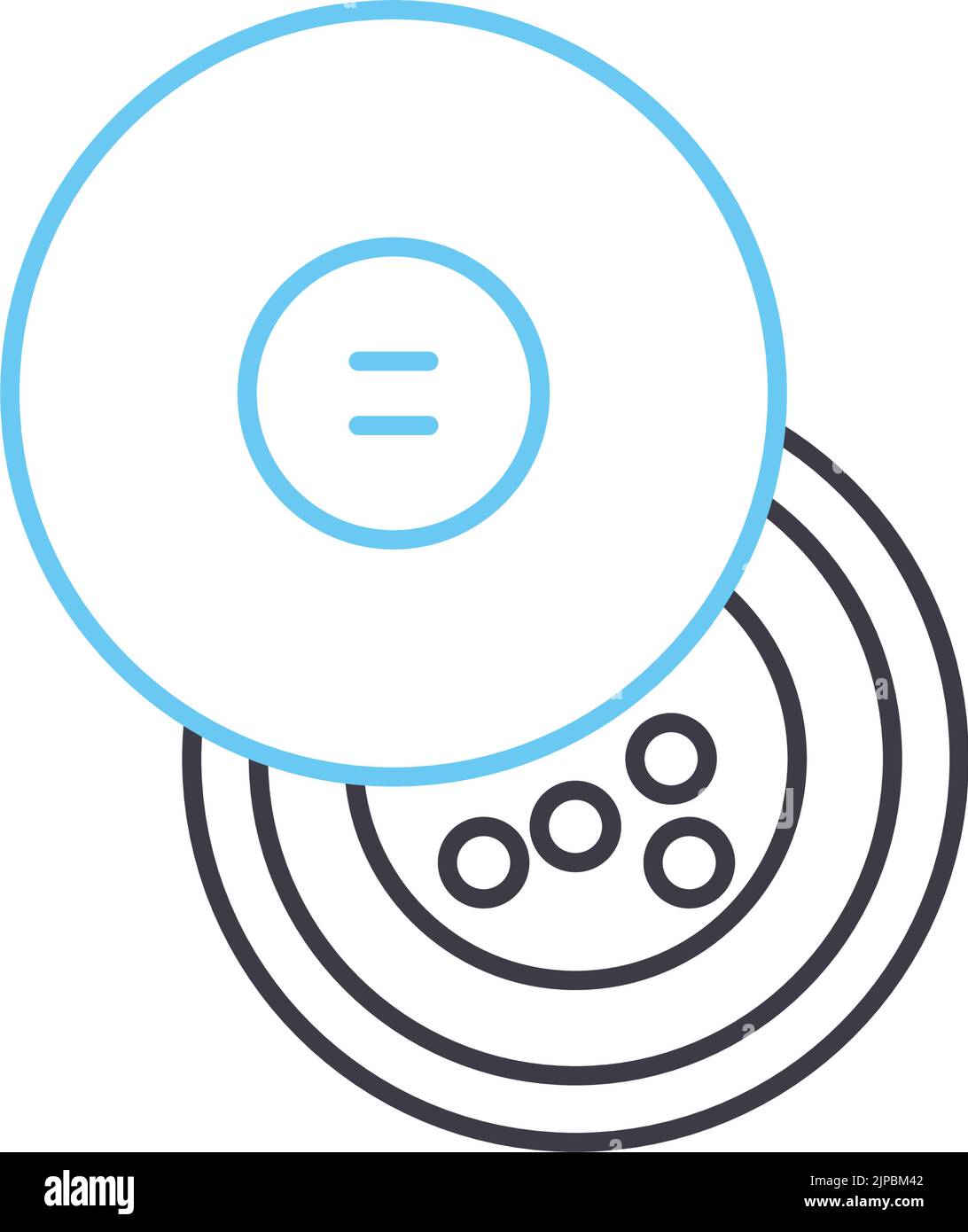 round brush line icon, outline symbol, vector illustration, concept