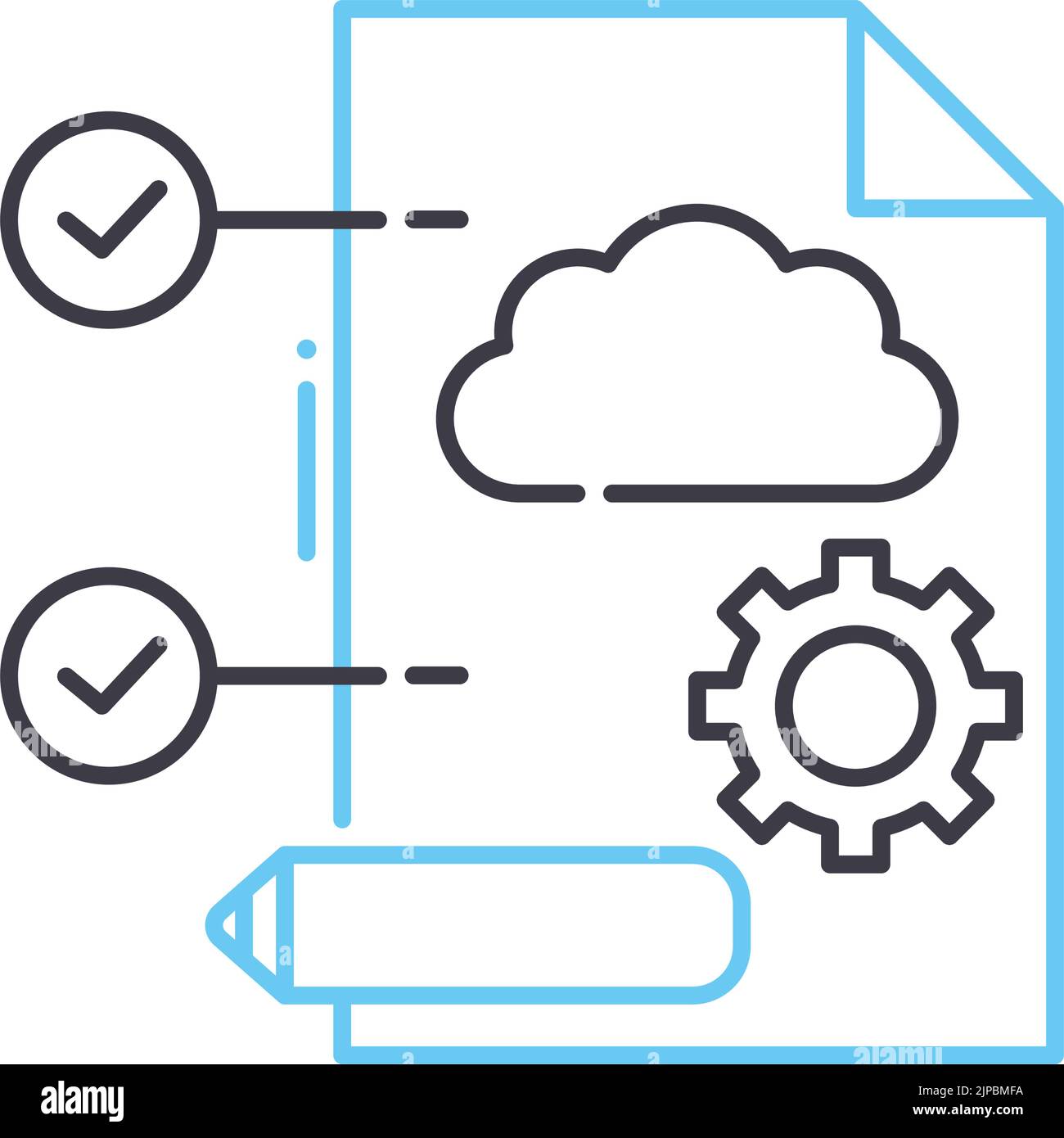 relevant information line icon, outline symbol, vector illustration, concept sign Stock Vector