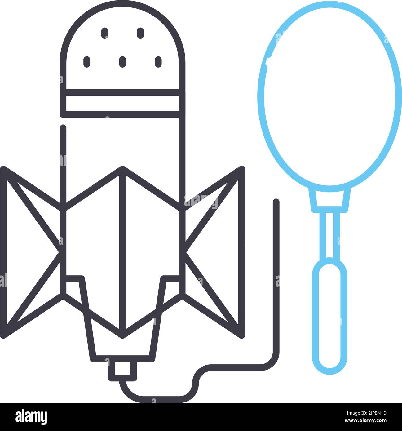 sound editing line icon, outline symbol, vector illustration, concept ...