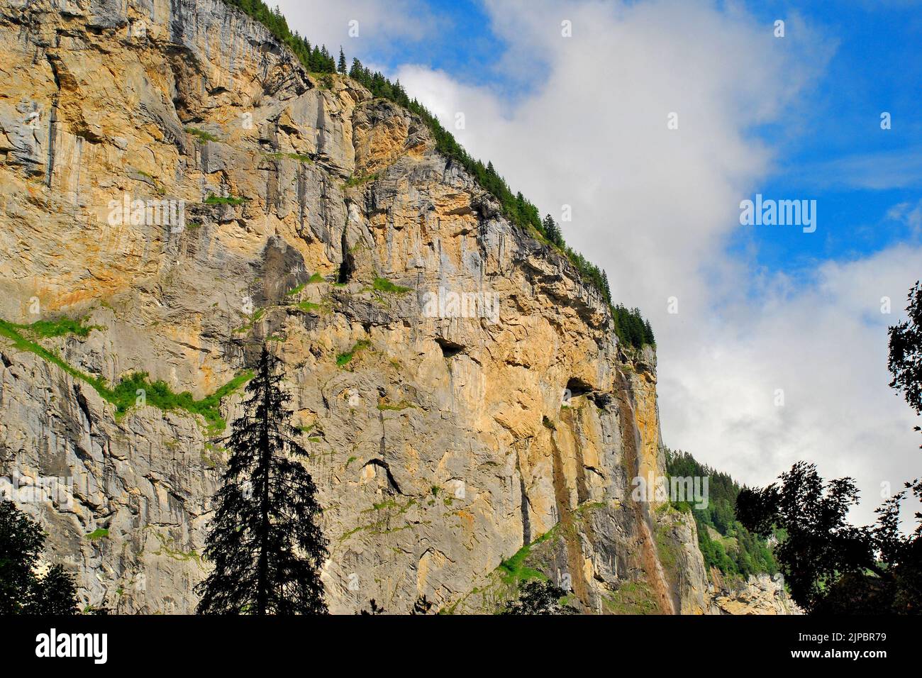 On the way to Mürrenbach Falls, near Stechelberg in the upper ...