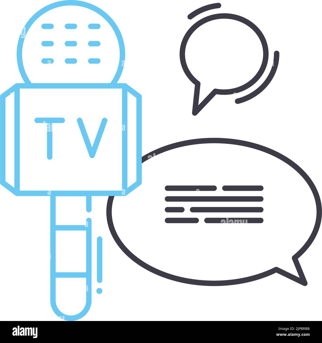 mass media line icon, outline symbol, vector illustration, concept sign ...