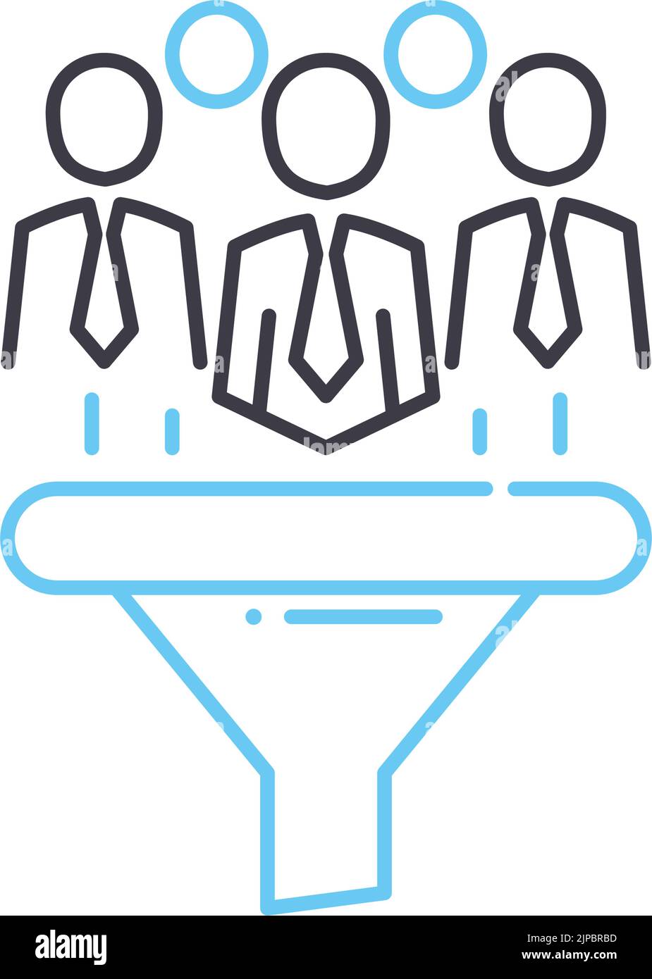 organization process line icon, outline symbol, vector illustration, concept sign Stock Vector