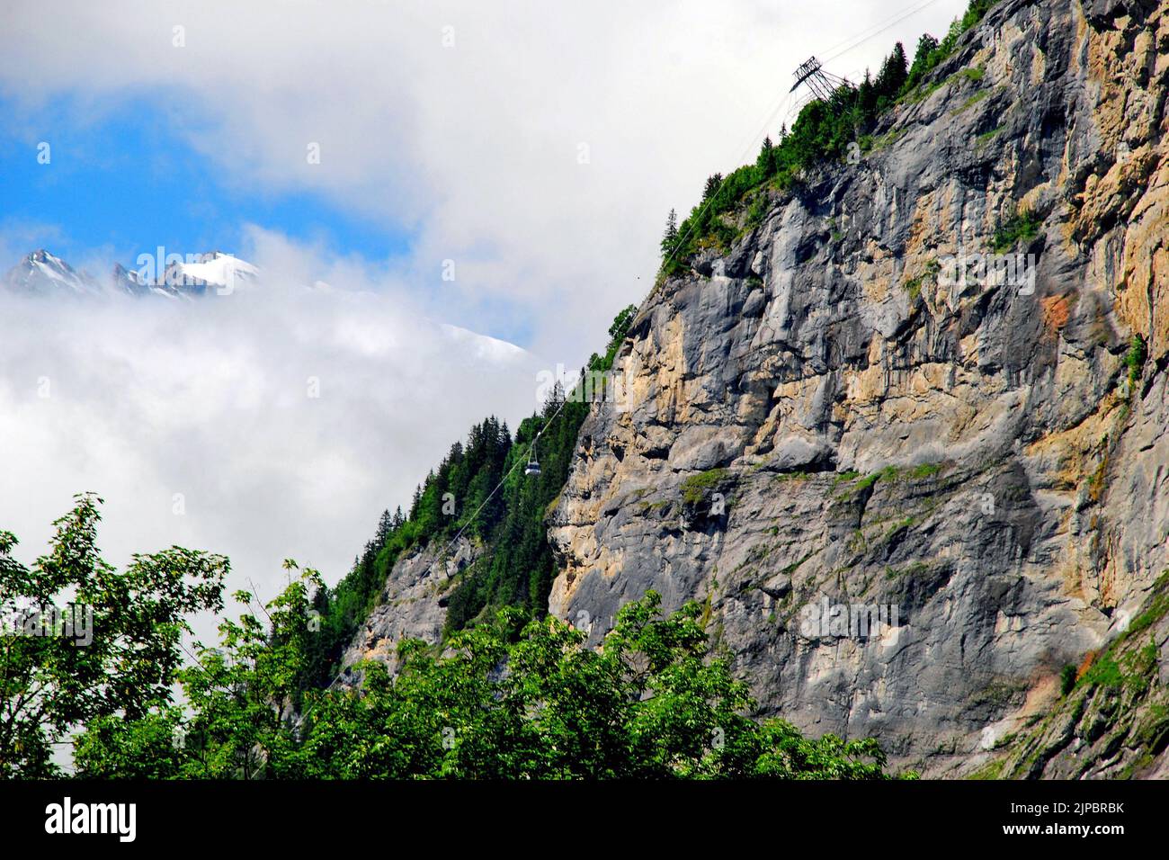 On the way to Mürrenbach Falls, near Stechelberg in the upper ...