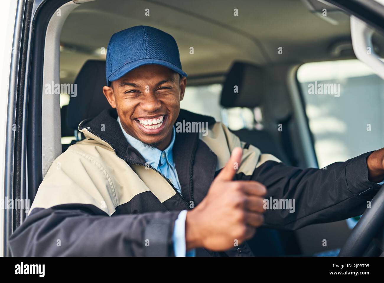 We promise the most reliable service to you. Portrait of a courier