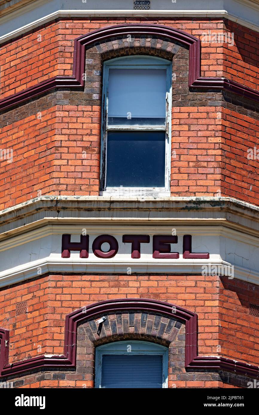 Ballarat Australia / The former Centenary Hotel in the Bridge Mall in Ballarat Victoria Australia. Stock Photo