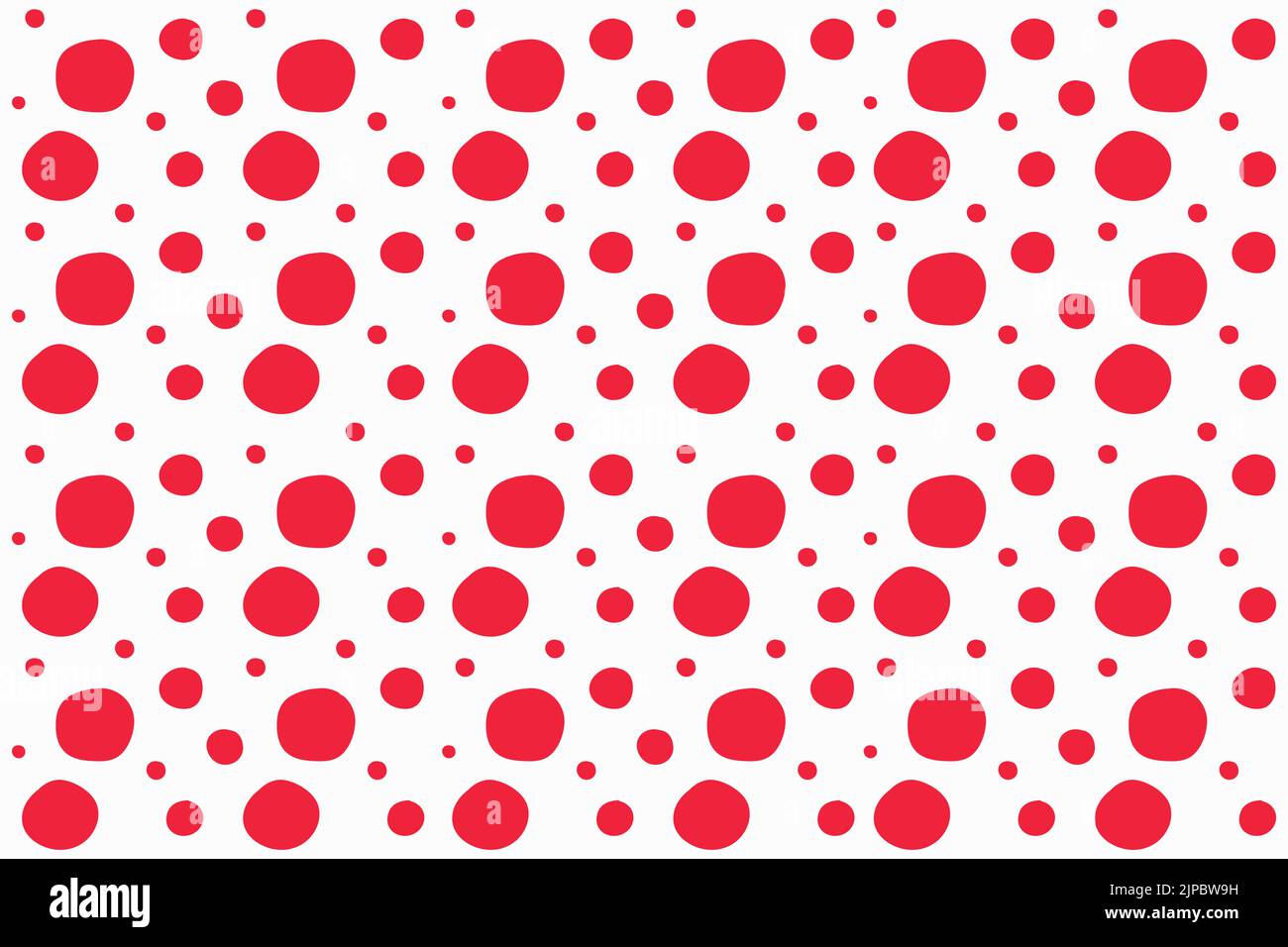 Hand drawn red polka dot design Vector illustration Stock Vector Image ...