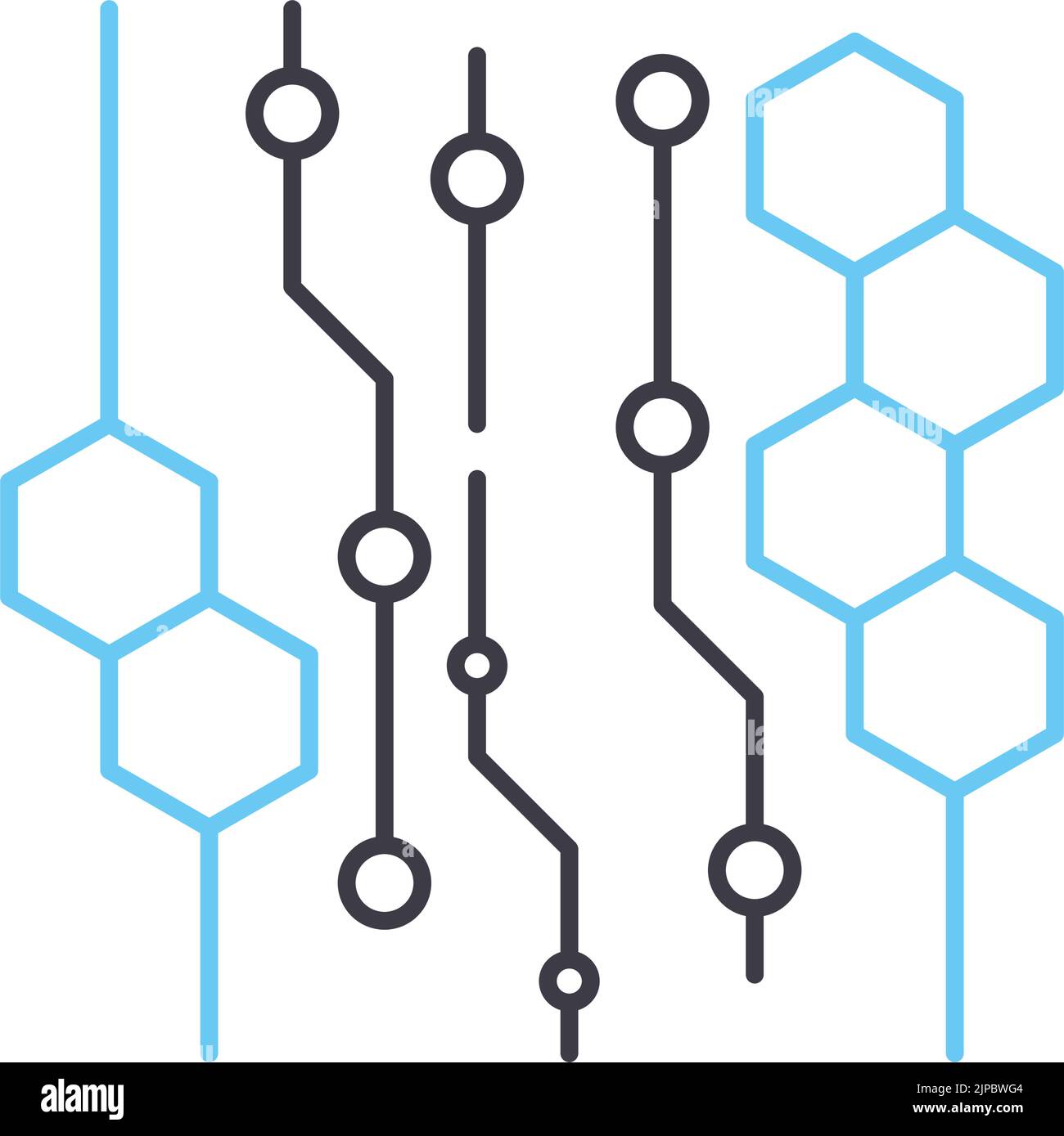 pattern system line icon, outline symbol, vector illustration, concept ...