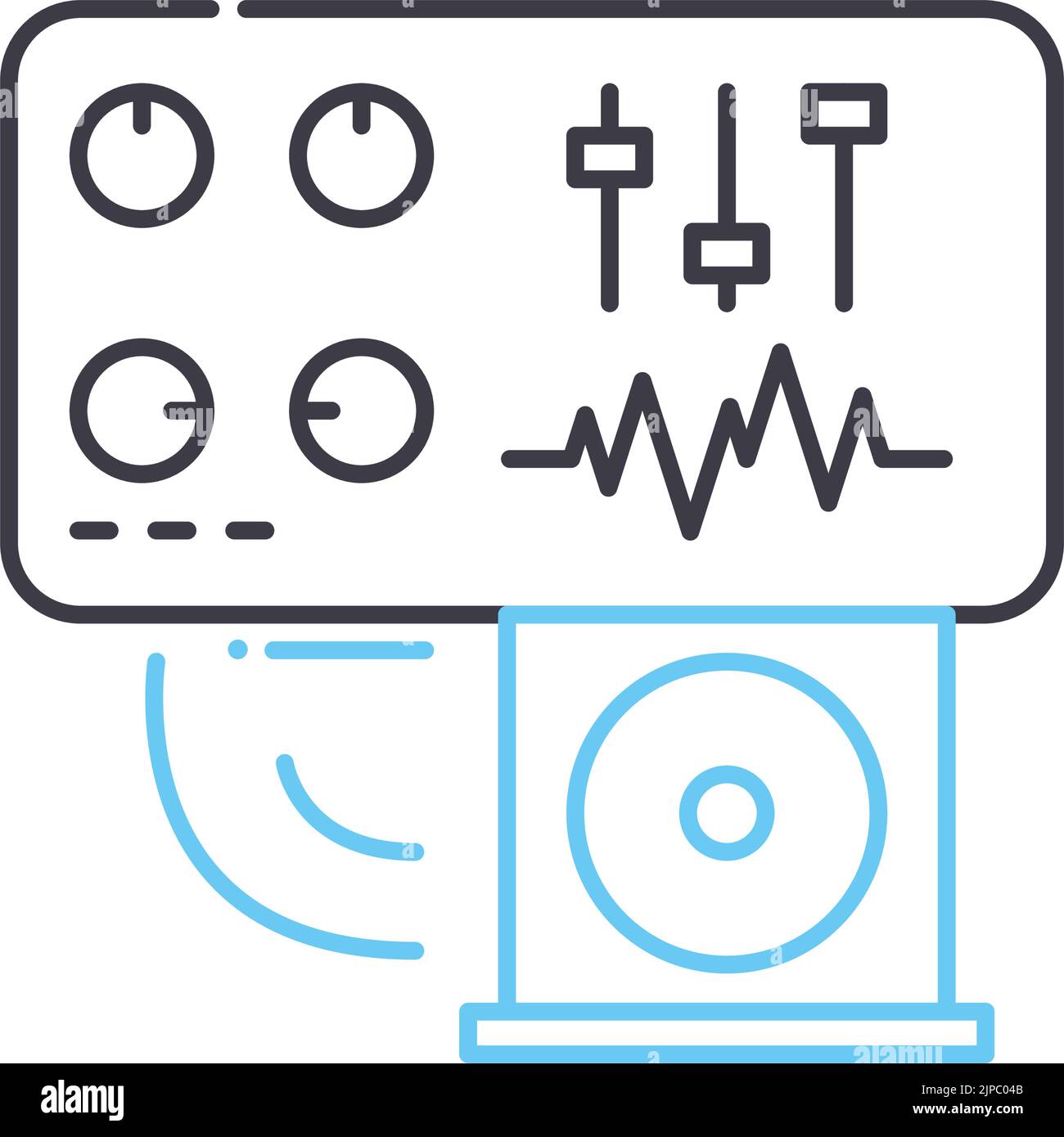 remixed line icon, outline symbol, vector illustration, concept sign ...
