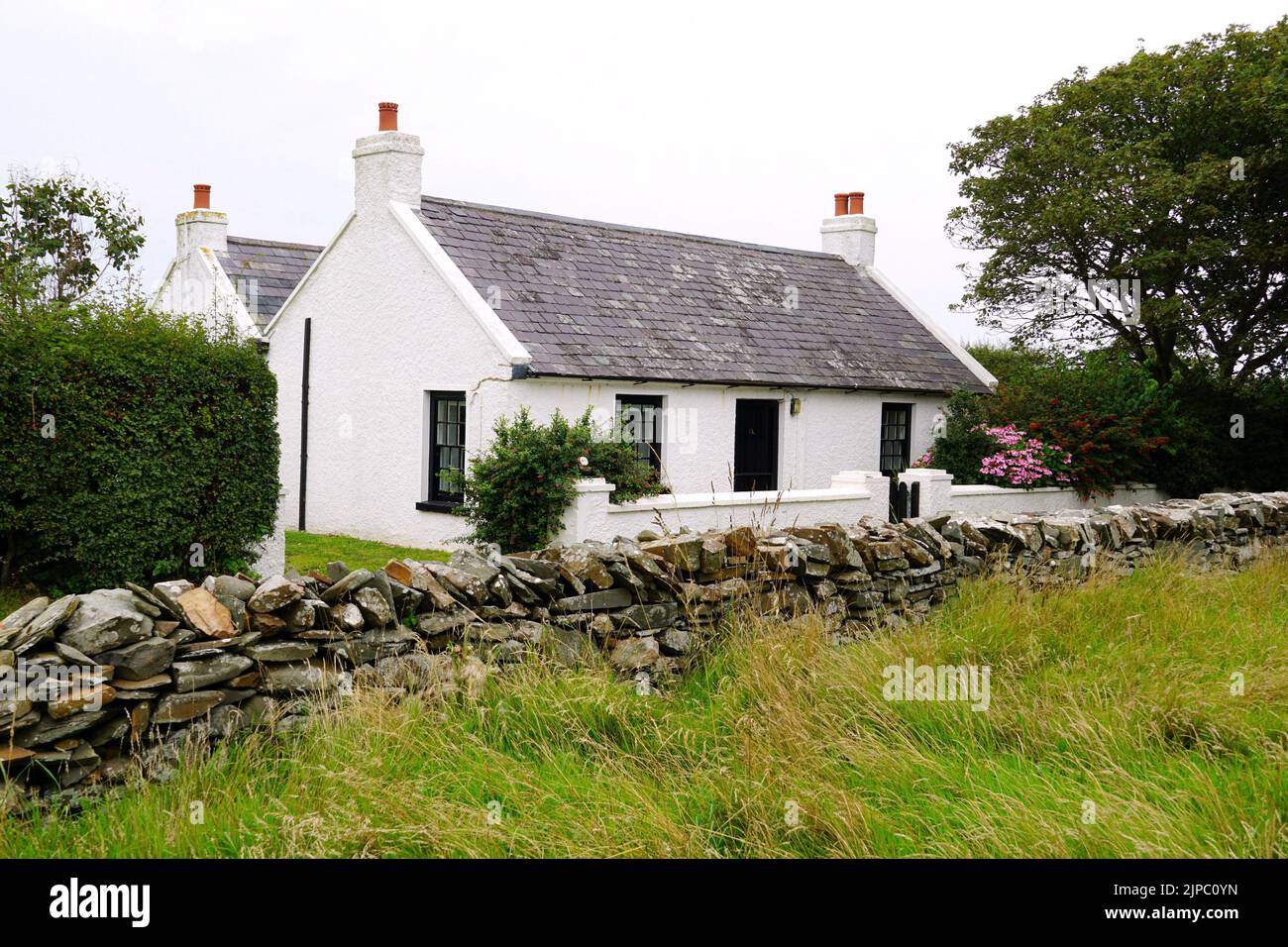 Kearney Village, Northern Ireland. Picturesque 18th century fishing village owned by National Trust. 05.09.2021 Kearney, County Down, Northern Ireland Stock Photo