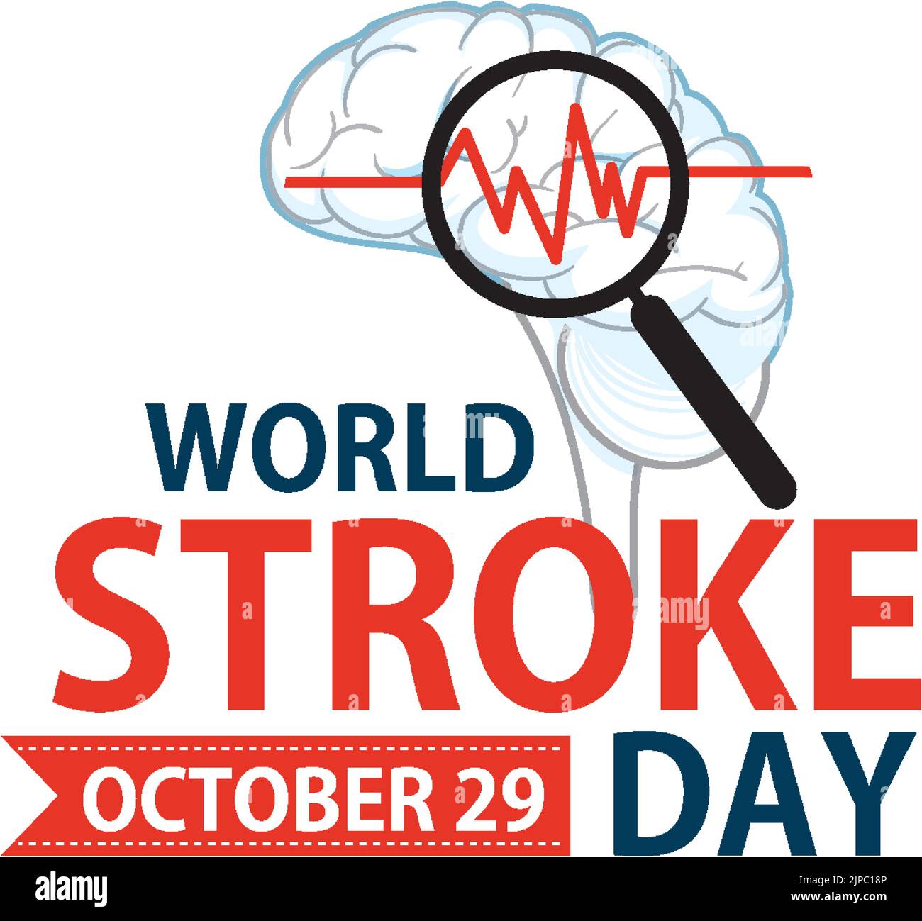 World Stroke Day Banner Design illustration Stock Vector Image & Art