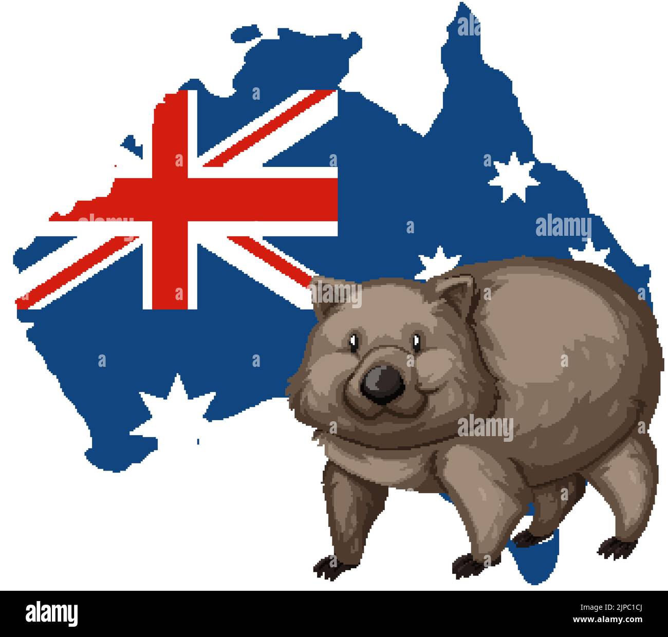 Wombat Australian Animal Cartoon illustration Stock Vector Image & Art ...