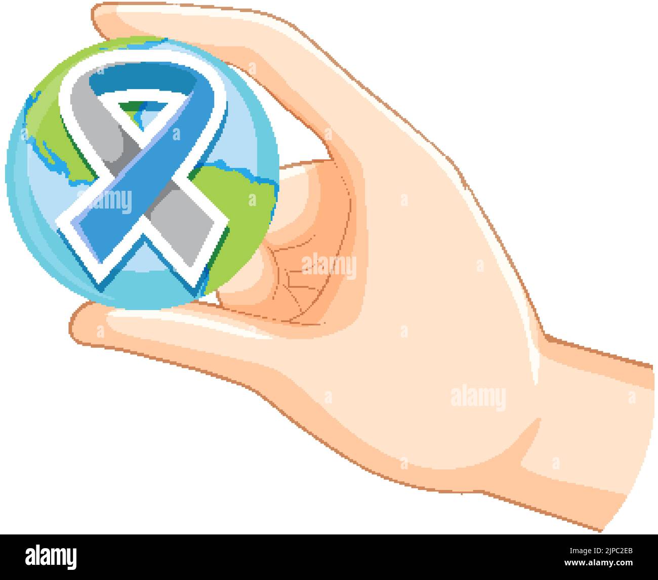 Hand holding earth planet illustration Stock Vector Image & Art - Alamy