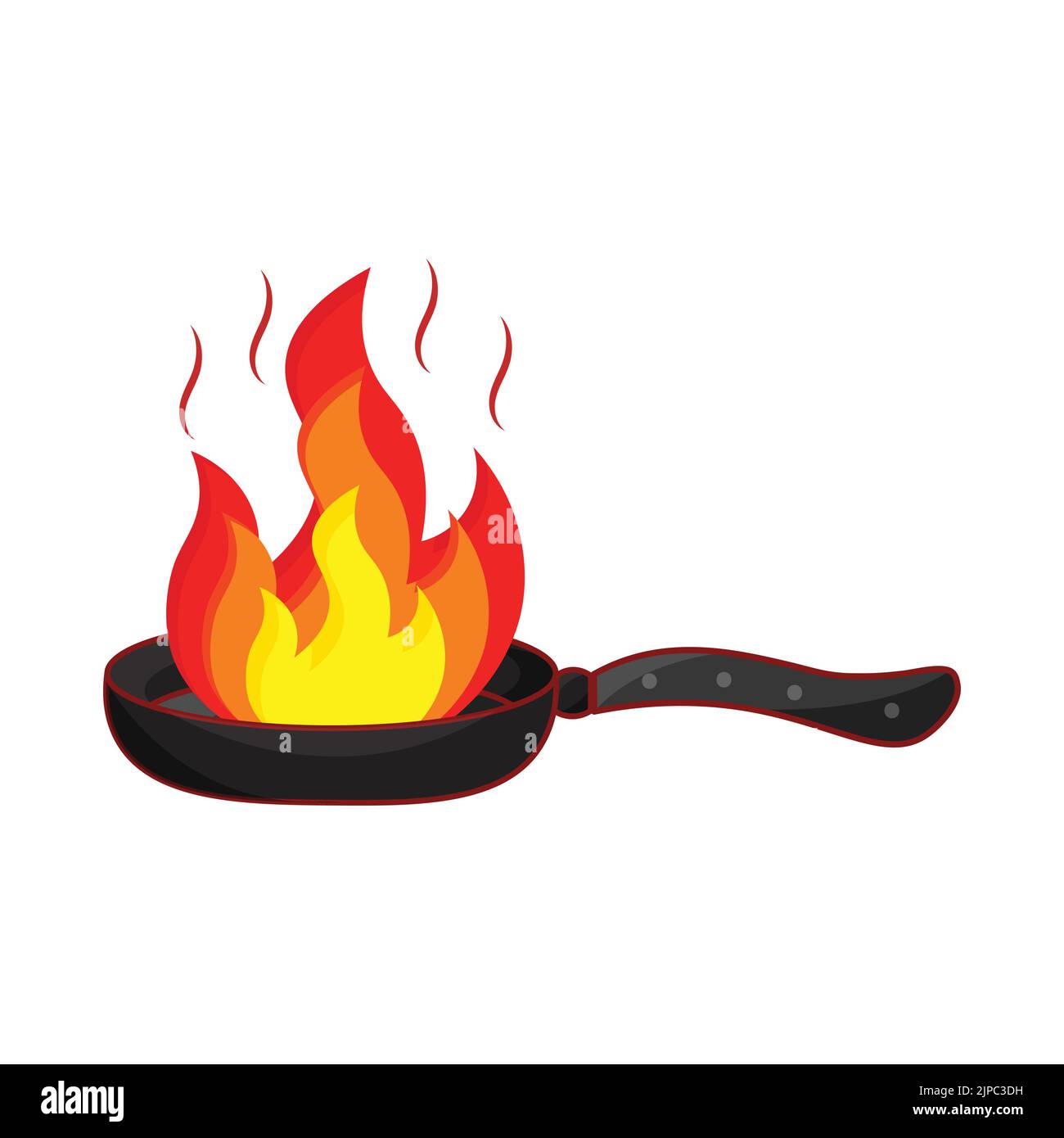 https://c8.alamy.com/comp/2JPC3DH/flat-style-burning-frying-pan-on-white-background-2JPC3DH.jpg