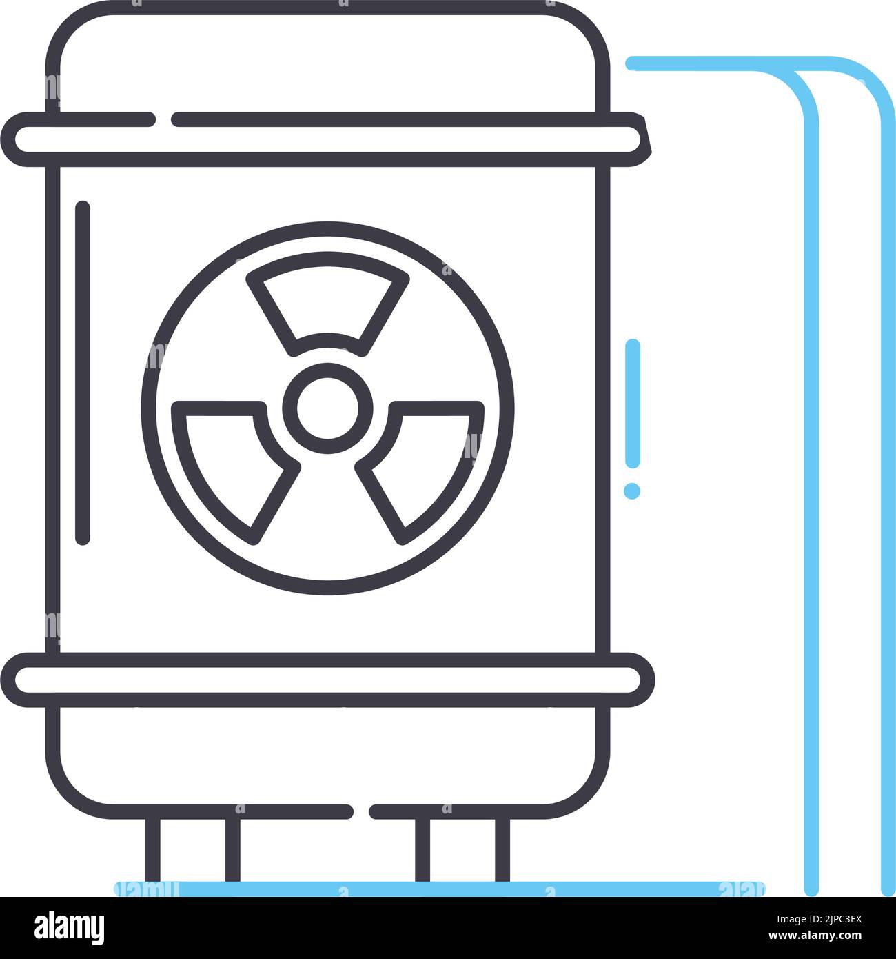 gas tank line icon, outline symbol, vector illustration, concept sign