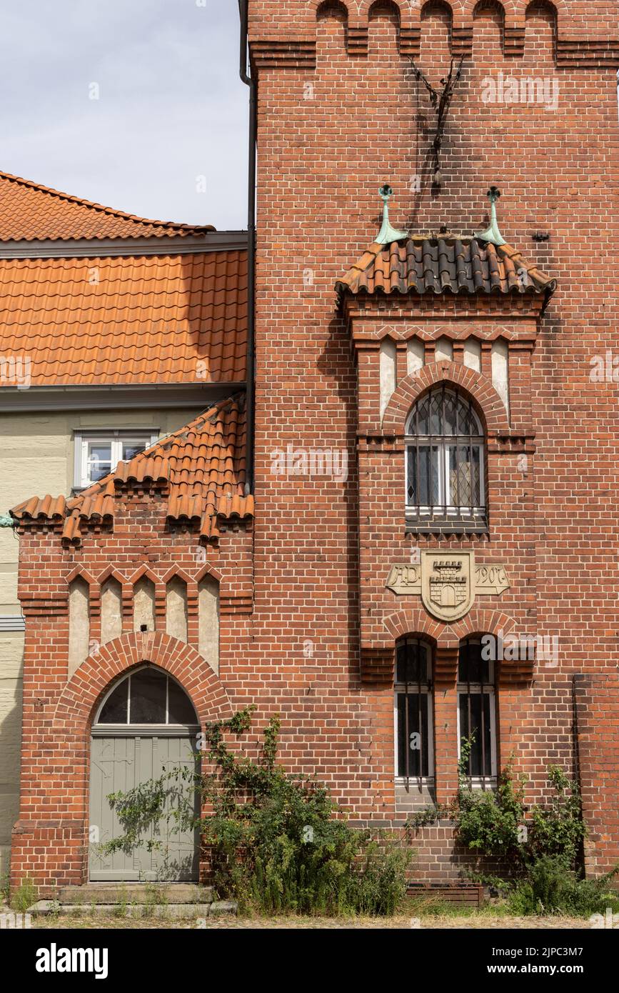 Domtiz, Germany - August 2, 2022: Cityscape Domitz in Mecklenburg ...