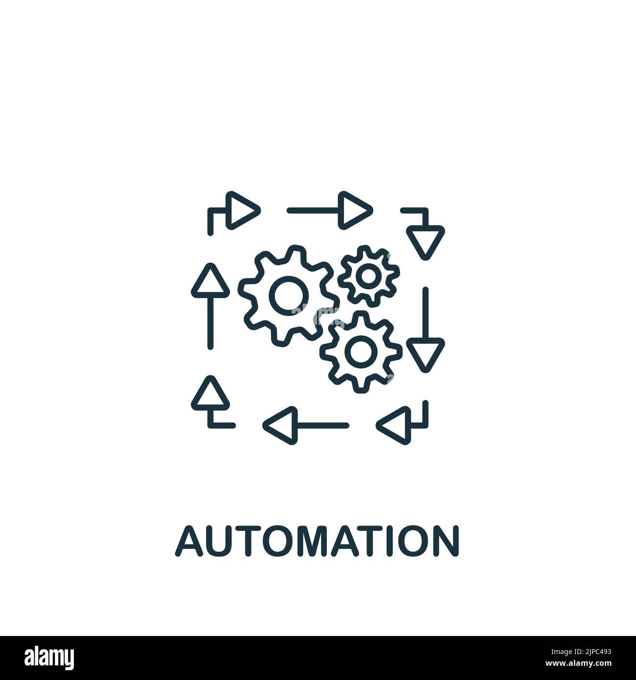 Automation icon. Line simple Industry 4.0 icon for templates, web ...