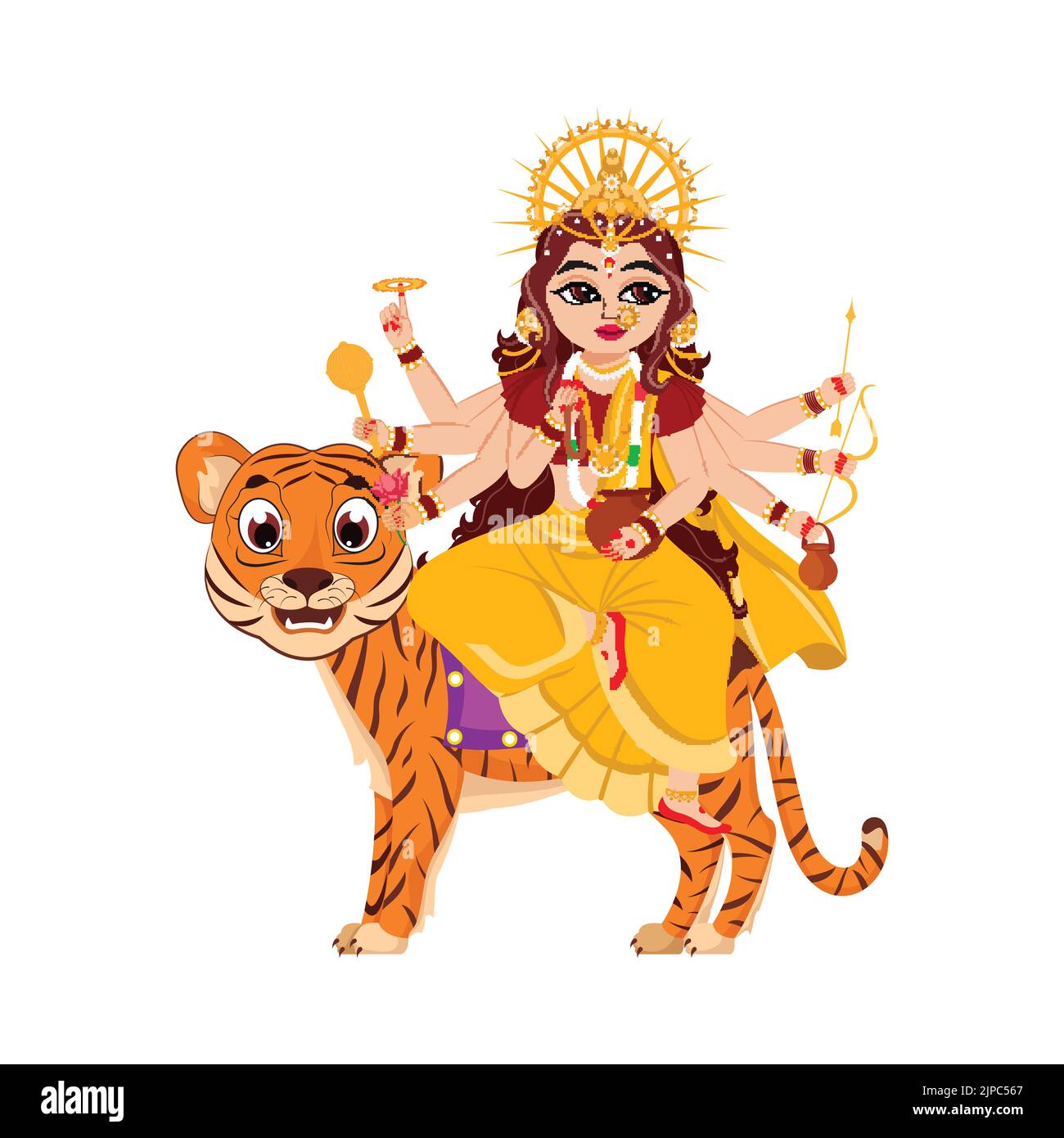 Indian goddess vector vectors hi-res stock photography and images - Alamy
