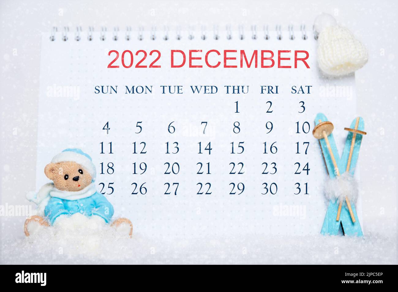 Calendar for the month of december 2022 notebook with calendar dates