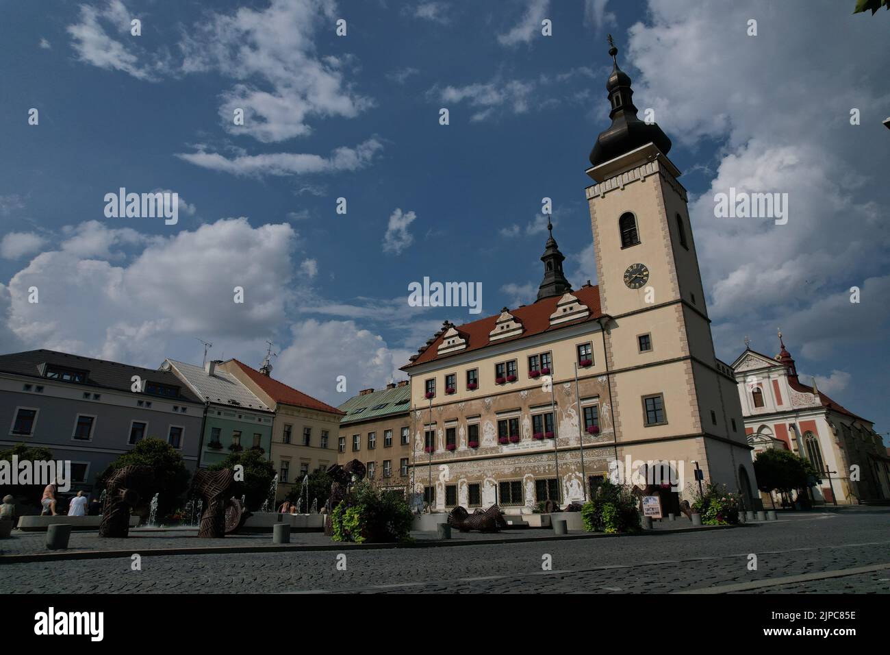 Mlada Boleslav streets in city center,Czech republic,Europe,panorama  cityscape Stock Photo - Alamy