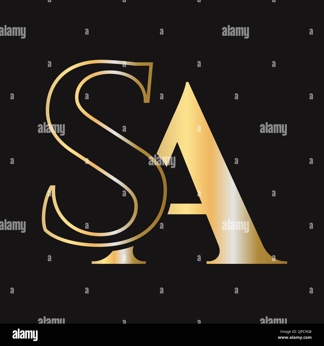 Initial letter sa as logo design vector template monogram sa logotype