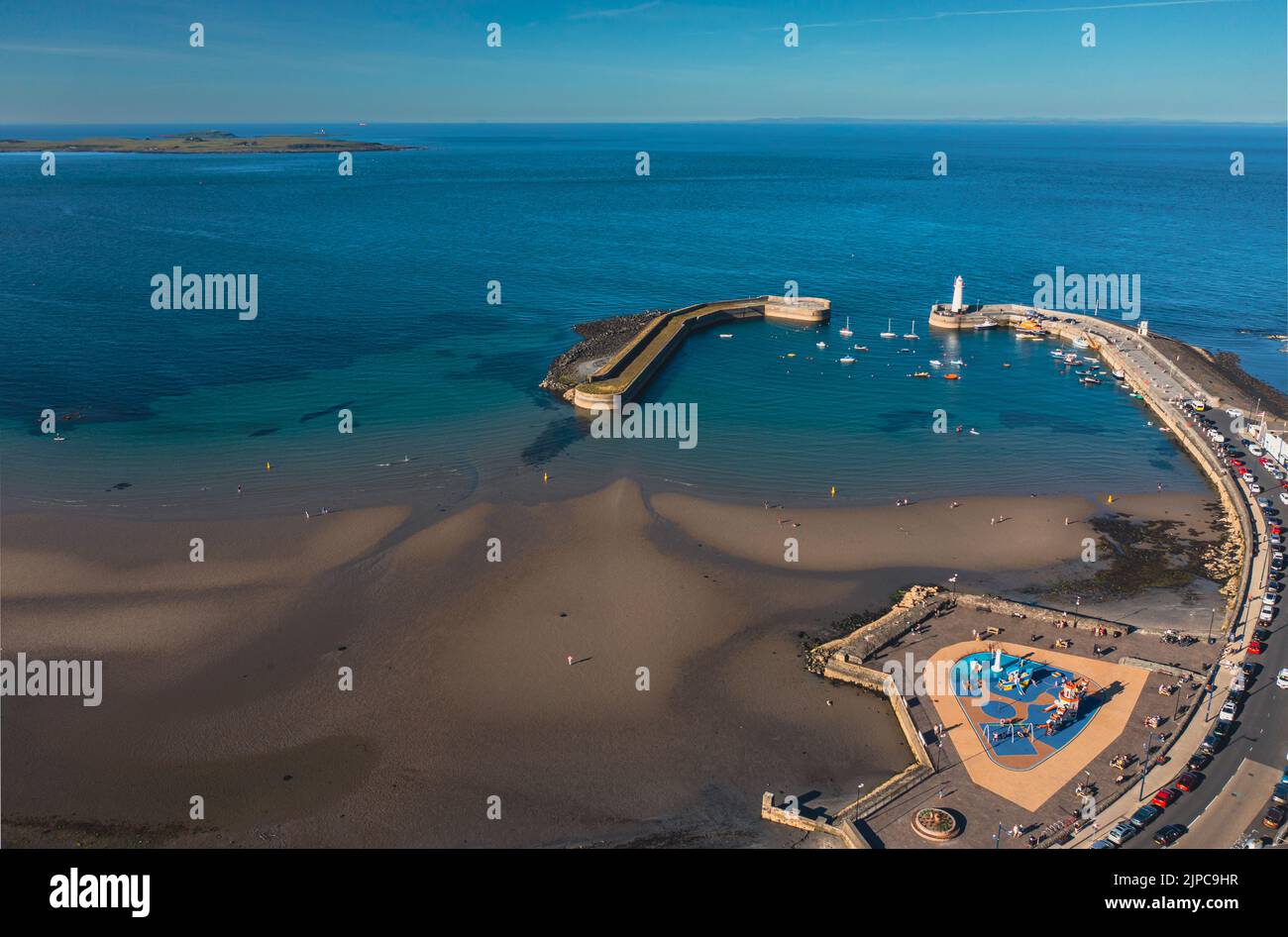 Donaghadee from the sky Stock Photo