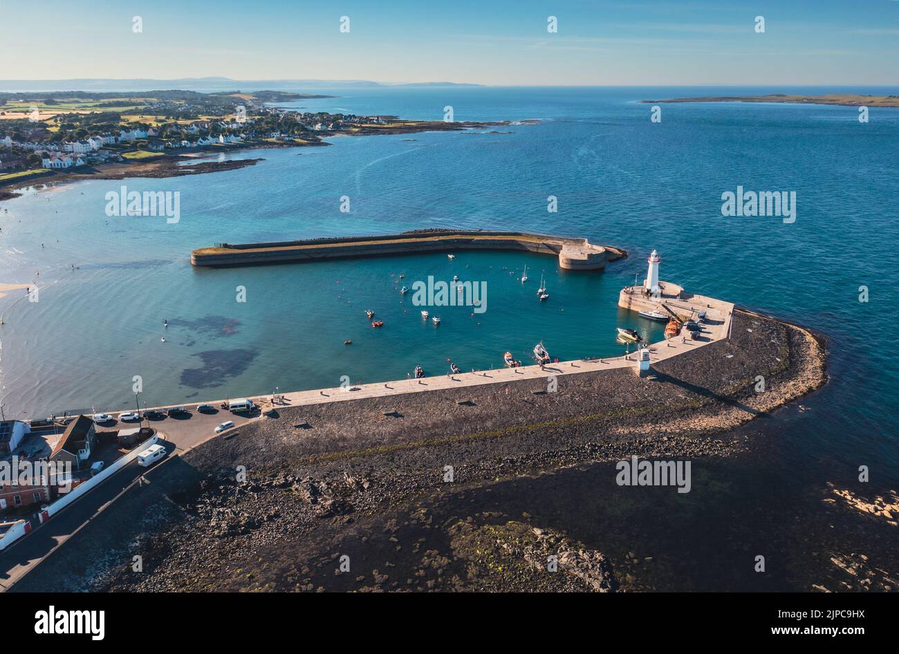 Donaghadee from the sky Stock Photo