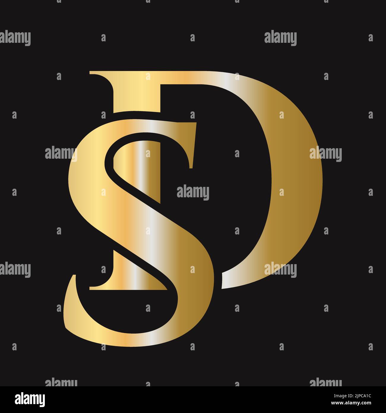 Initial letter SD, DS logo design vector template. Monogram SD logotype ...