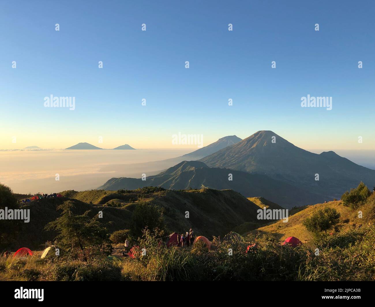Sunset Prau A picturesque view of Prau Mountain during the sunset Stock Photo - Alamy