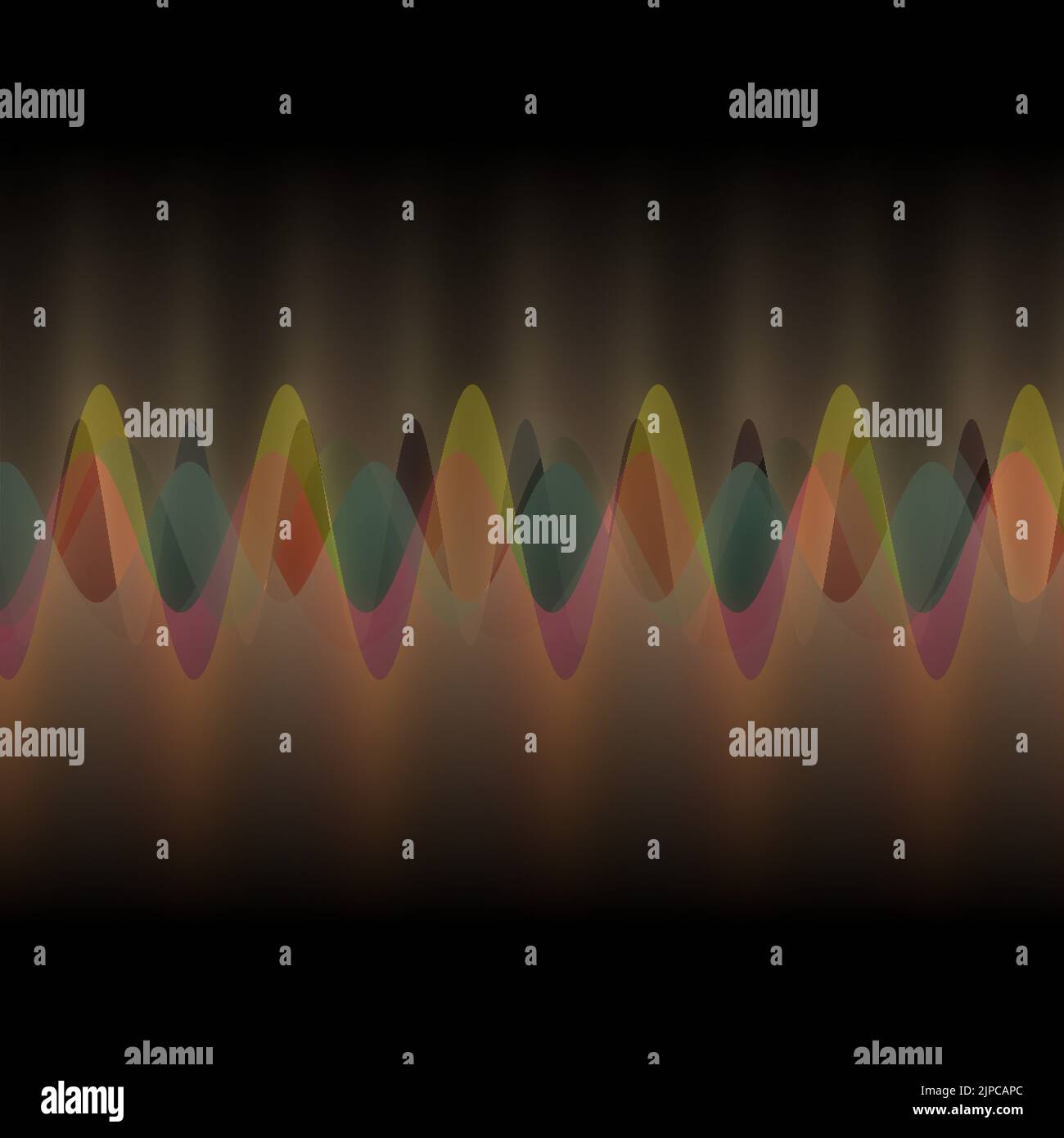 Illustration of multiple waves oscillating or overlapping by many small ...