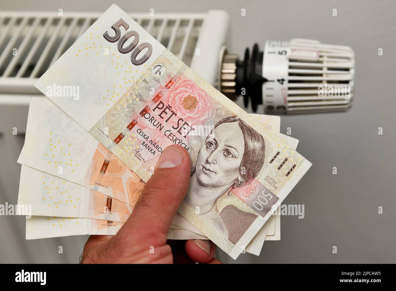 Illustration photo a thermostat on a modern heating system in an