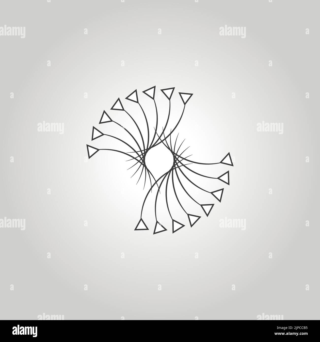 Lines with triangles in abstract style on light background. Abstract vector background pattern. Stock Vector