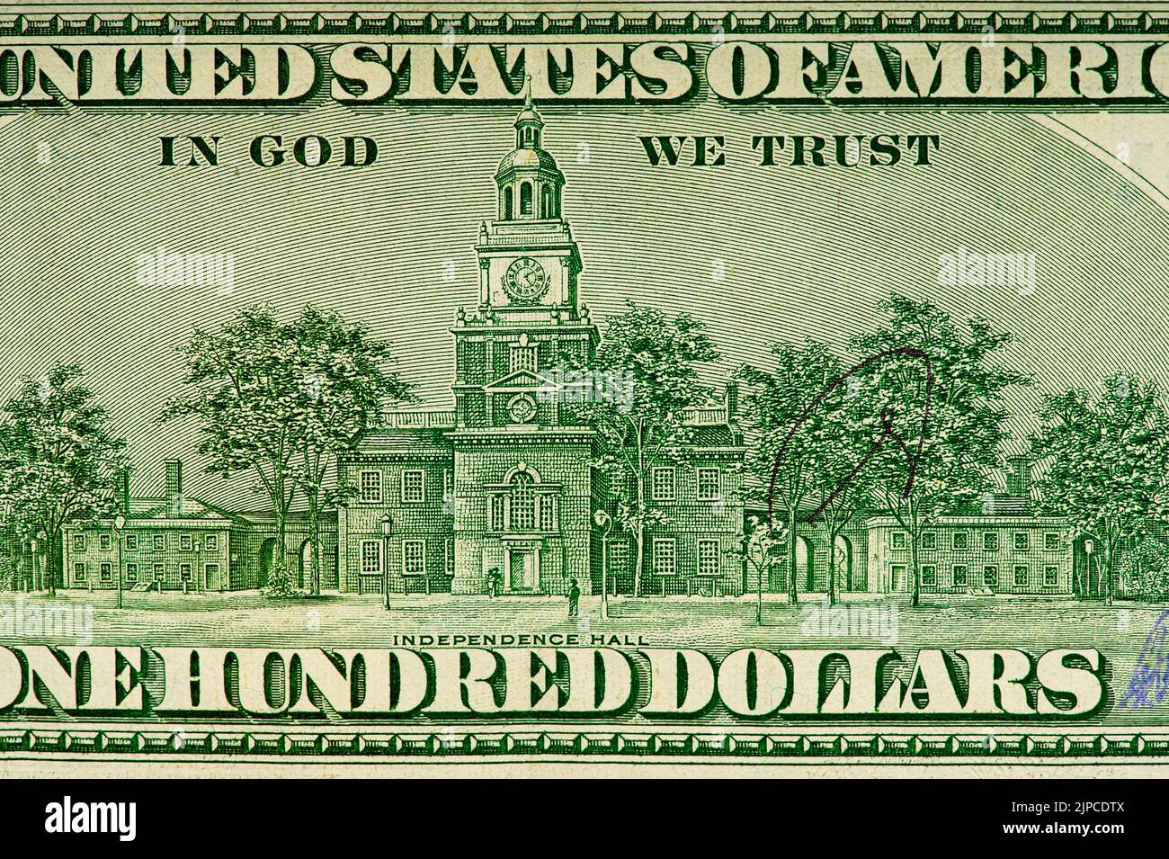 Large Fragment Of 100 Hundred Dollars Bill Banknote Old American Money large-fragment-of-100-hundred-dollars-bill-banknote-old-american-money