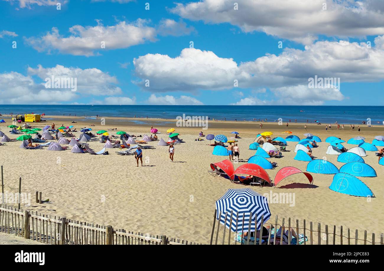 Zandvoort, Netherlands August 12. 2022 Beautiful dutch coastal town