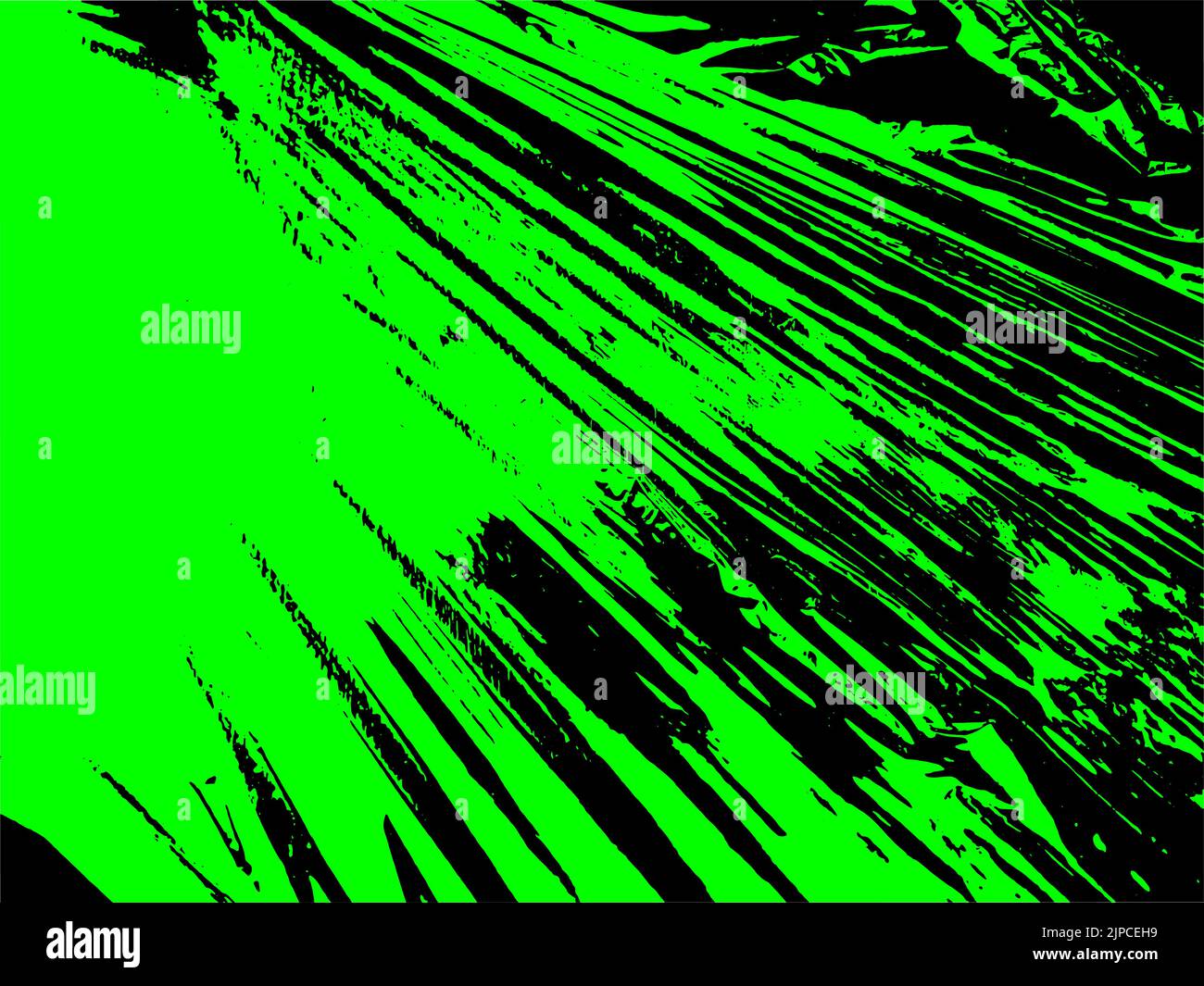 Black and green stretched plastic film. Urban vector grunge background. Stock Vector