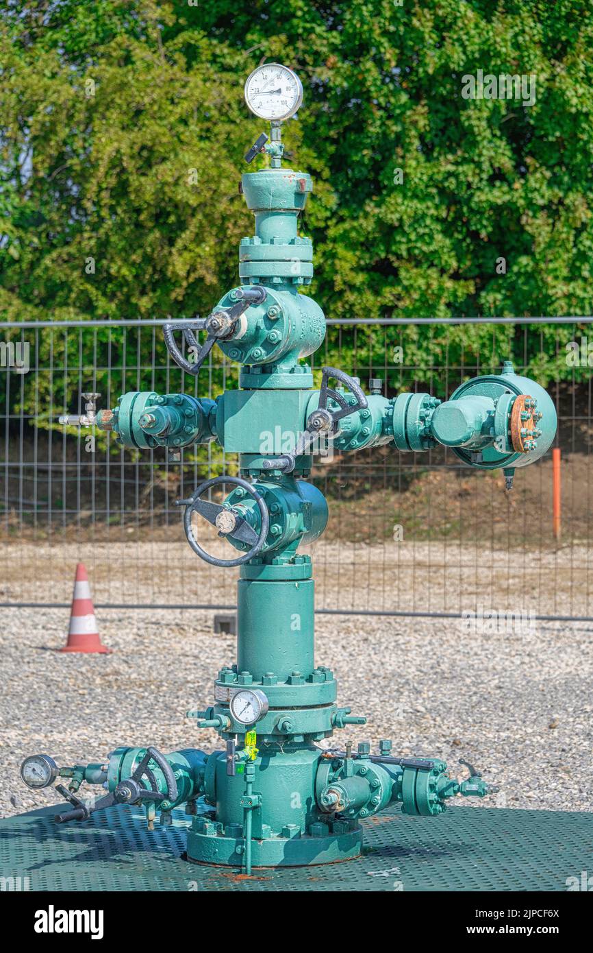 Shale gas Facility in Lower Austria Stock Photo