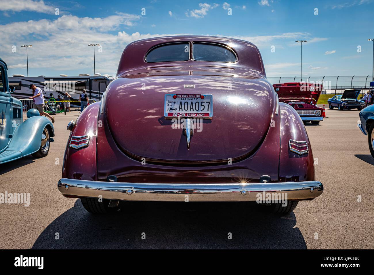 Lebanon, TN - May 13, 2022: Low perspective rear view of a 1940 Ford ...