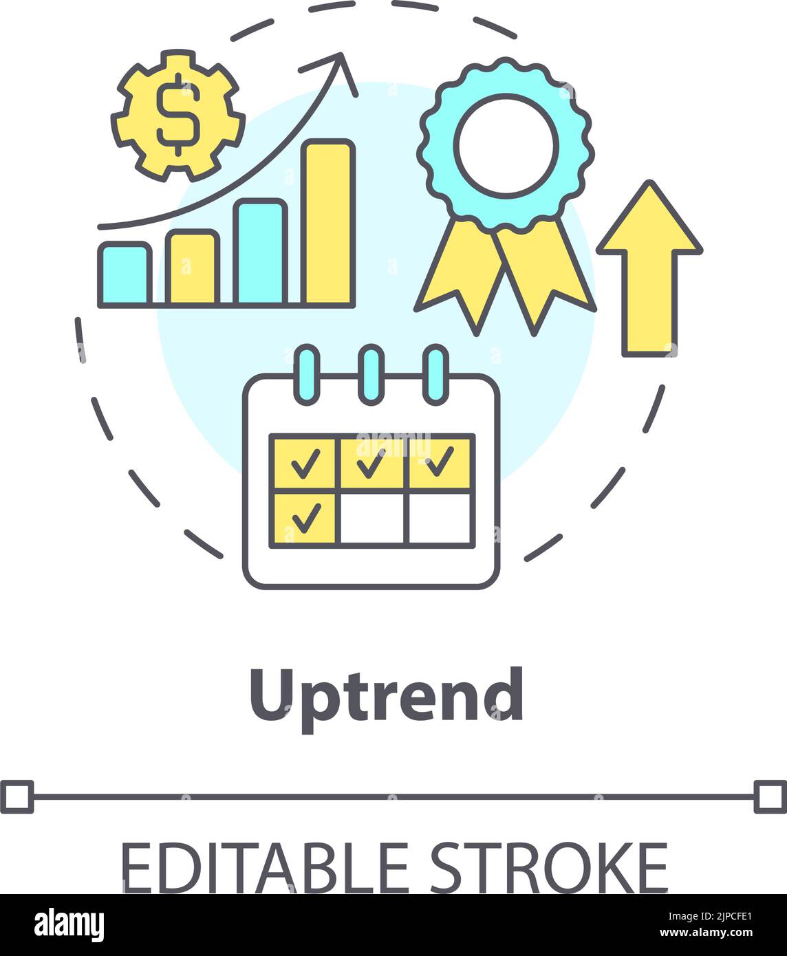 Uptrend concept icon Stock Vector Image & Art Alamy