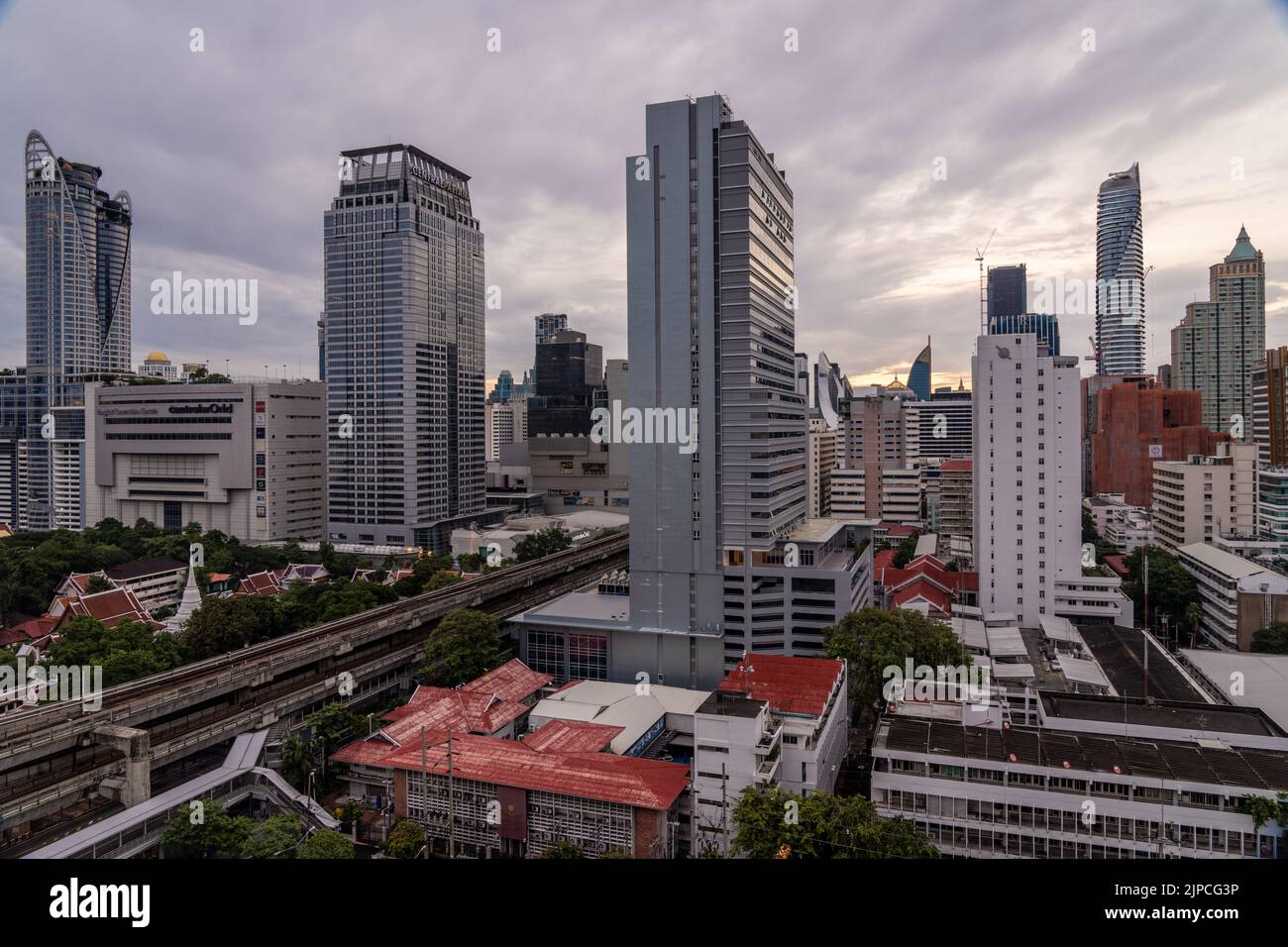 Bangkok Thailand 12 August 2022 Aerial View Of Bangkok Cityscape In The Morning Before Bangkok Thailand 12 August 2022 Aerial View Of Bangkok Cityscape In The Morning Before