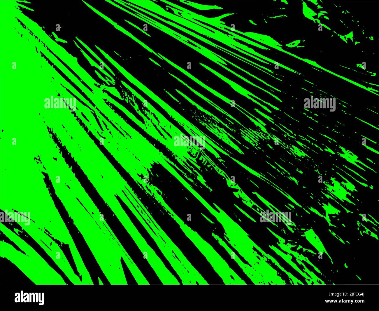 Black and green stretched plastic film. Urban vector grunge background. Stock Vector