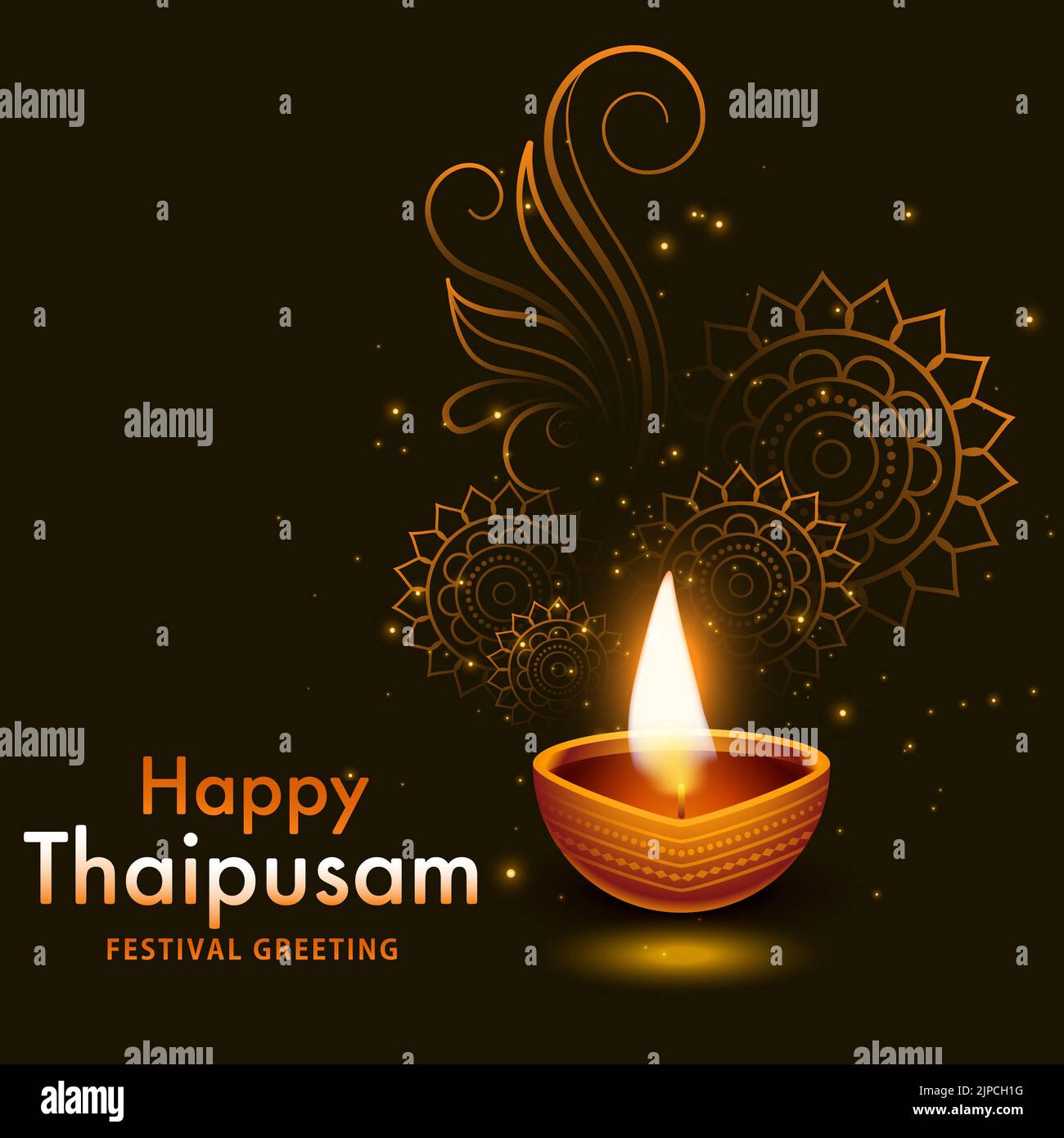 Happy Thaipusam card New Design 2023 Stock Photo