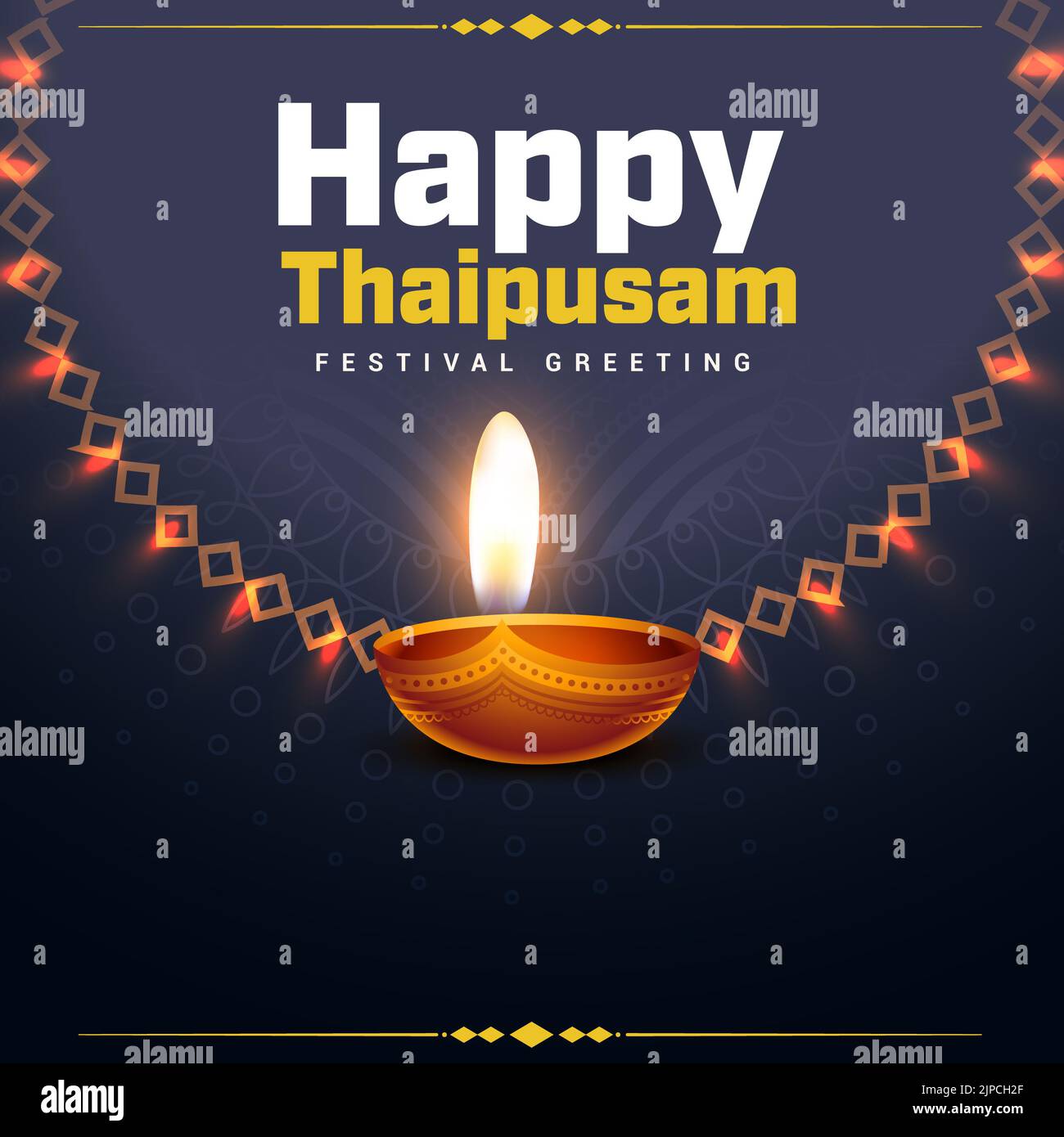 Happy Thaipusam card New Design 2023 Stock Photo