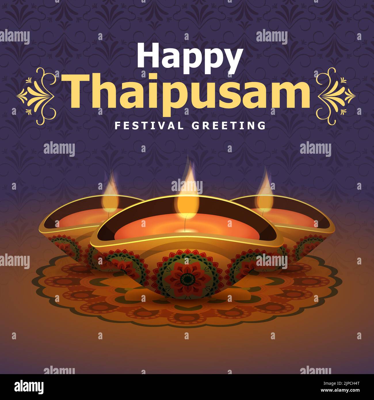 Happy Thaipusam card New Design 2023 Stock Photo