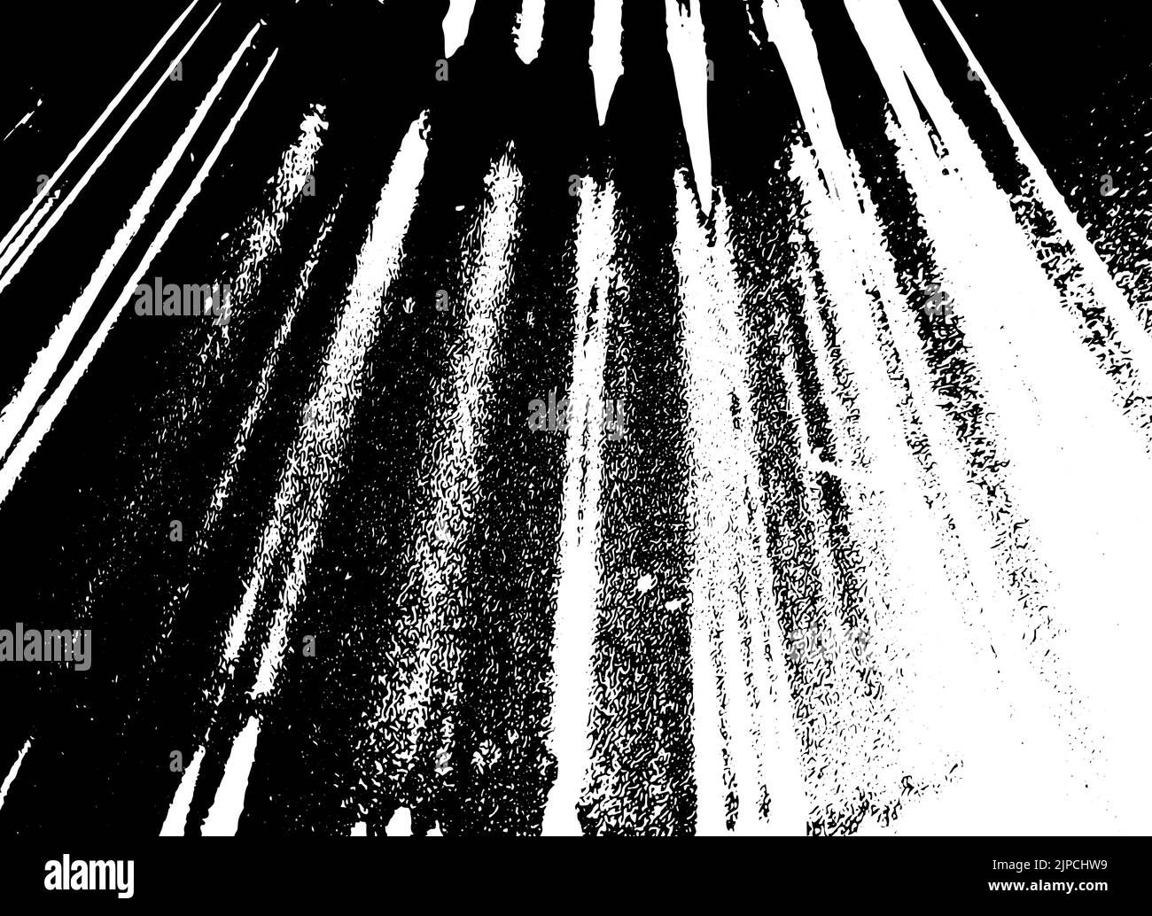 Black and white stretched plastic film. Urban vector grunge background